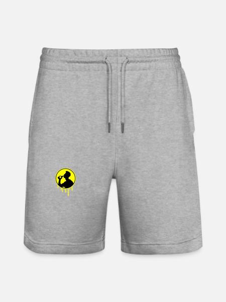Bottle of beer drink - Stanley/Stella Trainer Unisex Organic Jogging Shorts - heather grey