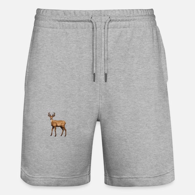Cerf - Short de jogging bio TRAINER Stanley/Stella unisexe - gris chiné