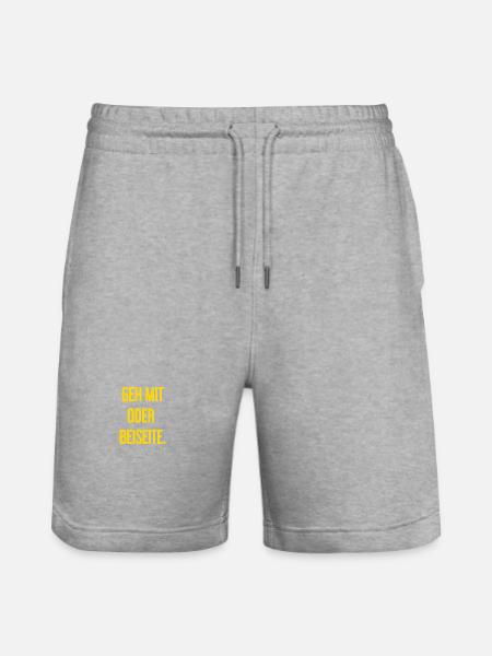 Geh mit oder beiseite - Stanley/Stella Unisex Bio Joggingshorts Trainer - Grau meliert