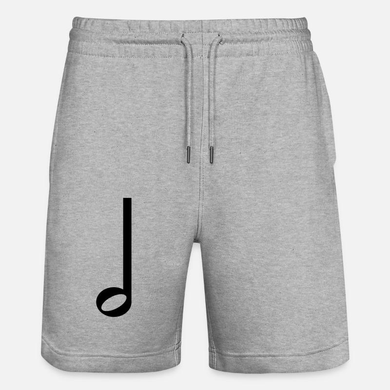 Symbole de musique demi-note - Short de jogging bio TRAINER Stanley/Stella unisexe - gris chiné