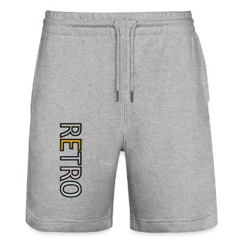RÉTRO - Short de jogging bio TRAINER Stanley/Stella unisexe - gris chiné - Devant - Nik (191cm) & Marisol (170cm)