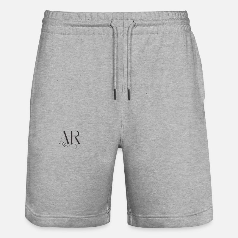 Élégance Classique Monogramme AR - Short de jogging bio TRAINER Stanley/Stella unisexe - gris chiné