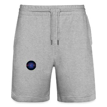 logo music inc. personnalisé - Short de jogging bio TRAINER Stanley/Stella unisexe - gris chiné - Devant - Nik (191cm) & Marisol (170cm)