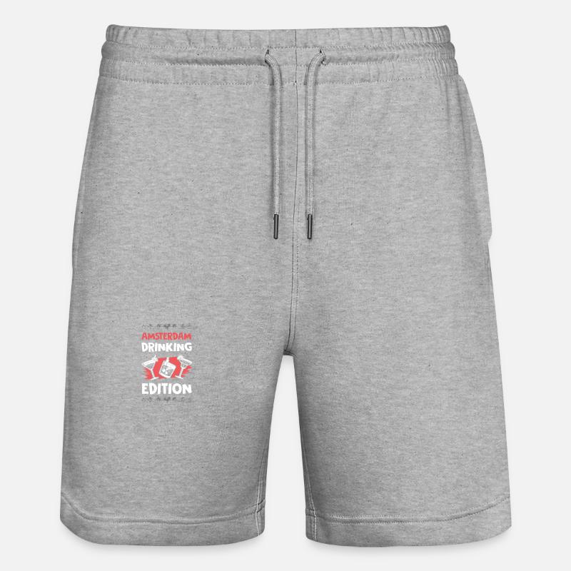 Amsterdam Édition à boire - Short de jogging bio TRAINER Stanley/Stella unisexe - gris chiné