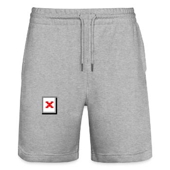 Image Not Found - Stanley/Stella Trainer Unisex Organic Jogging Shorts - heather grey - Front - Nik (191cm) & Marisol (170cm)