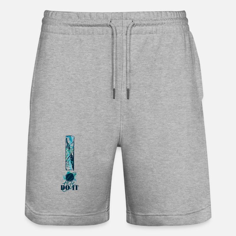 Allons-y ! Motivation ! Fais-le! Allez! - Short de jogging bio TRAINER Stanley/Stella unisexe - gris chiné