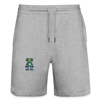 Frog Halloween Animal - Stanley/Stella Trainer Unisex Organic Jogging Shorts - heather grey - Front - Nik (191cm) & Marisol (170cm)