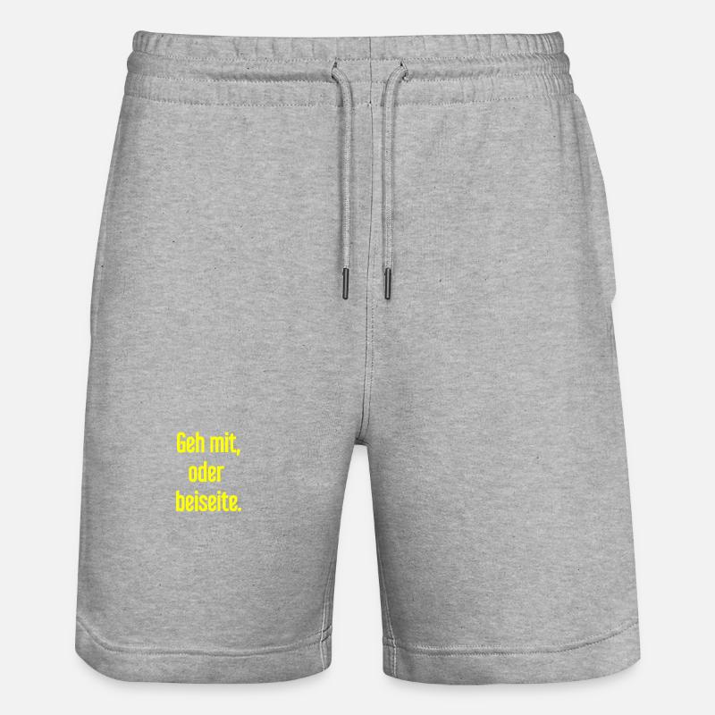 Geh mit oder beiseite - Stanley/Stella Unisex Bio Joggingshorts Trainer  - Grau meliert