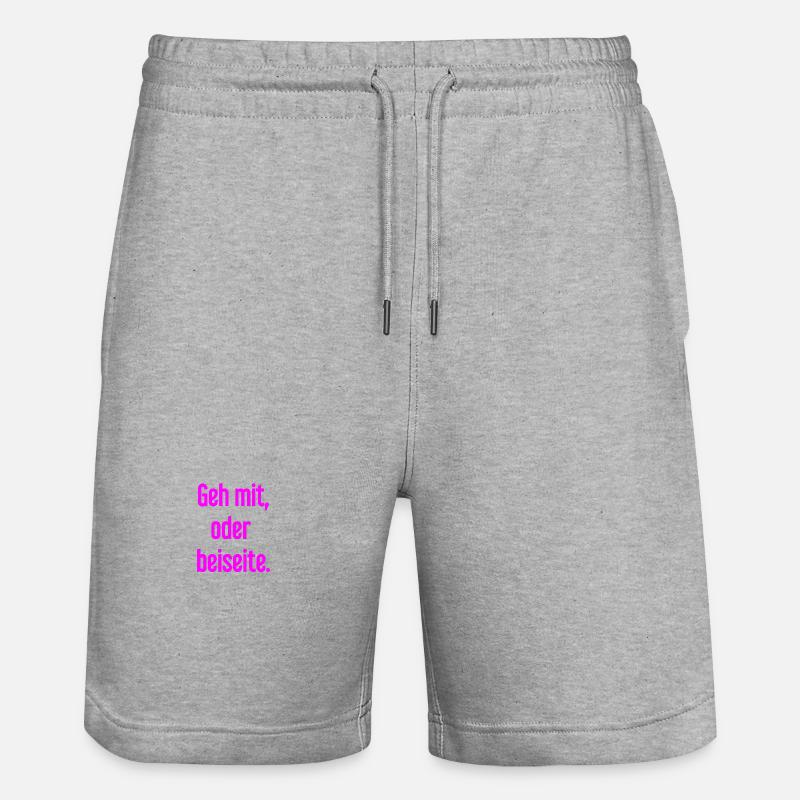 Geh mit oder beiseite - Stanley/Stella Unisex Bio Joggingshorts Trainer  - Grau meliert