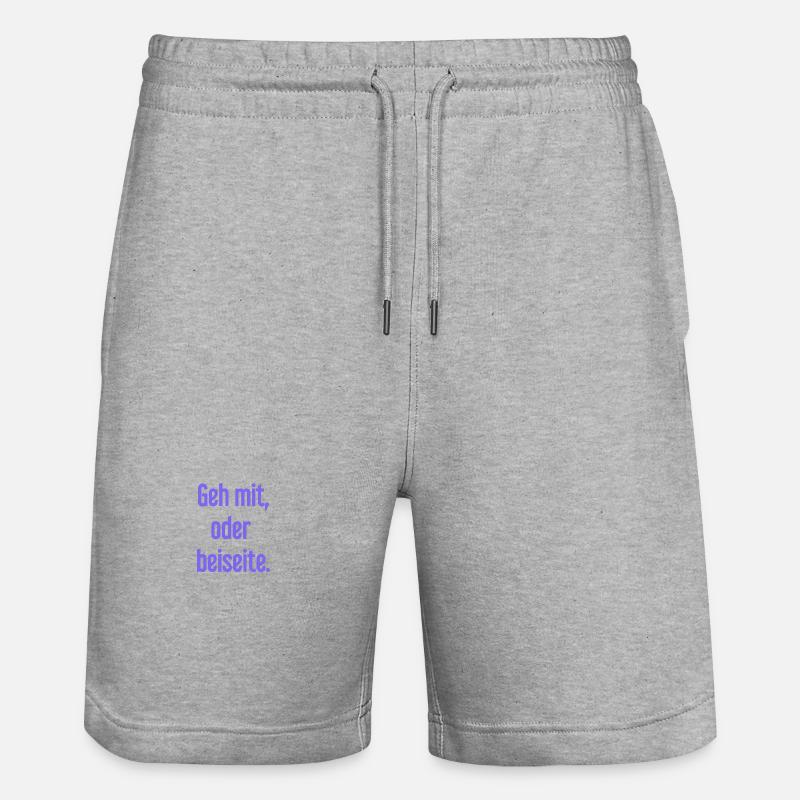 Geh mit oder beiseite - Stanley/Stella Unisex Bio Joggingshorts Trainer  - Grau meliert