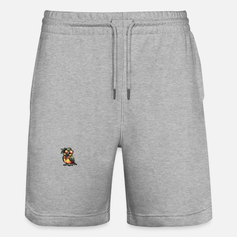 Papagai Comic Cool Summer - Stanley/Stella Trainer Unisex Organic Jogging Shorts - heather grey