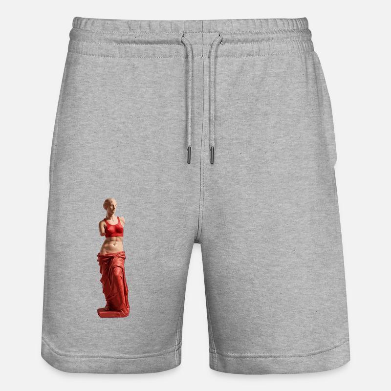 Vénus de Milo habillée - Short de jogging bio TRAINER Stanley/Stella unisexe - gris chiné