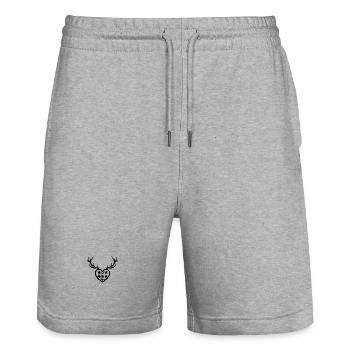 Ronalp - Short de jogging bio TRAINER Stanley/Stella unisexe - gris chiné - Devant - Nik (191cm) & Marisol (170cm)