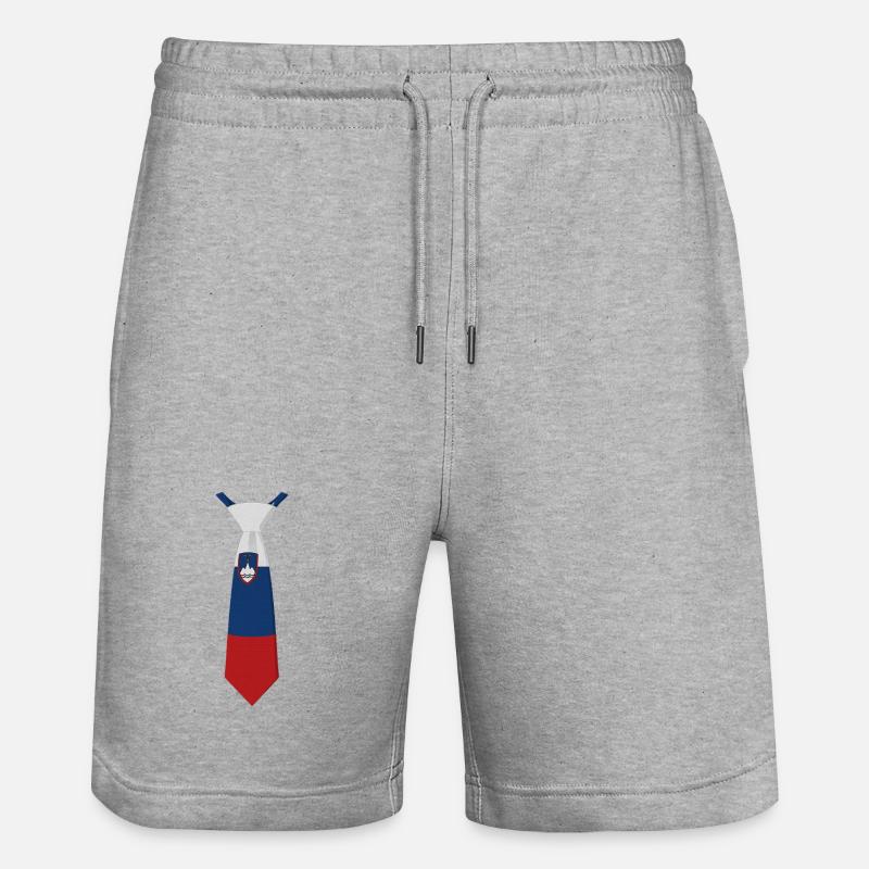 Cravate Slovénie – Conception du drapeau - Short de jogging bio TRAINER Stanley/Stella unisexe - gris chiné