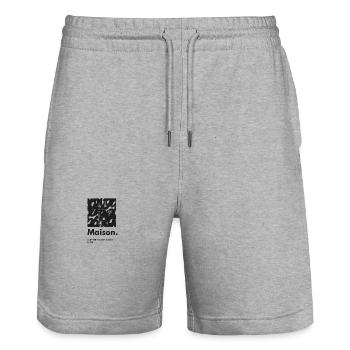 Elite Compass - Stanley/Stella Trainer Unisex Organic Jogging Shorts - heather grey - Front - Nik (191cm) & Marisol (170cm)