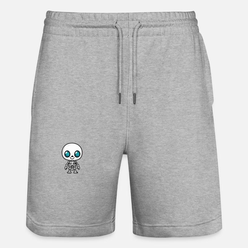 Squelette Halloween Bébé - Short de jogging bio TRAINER Stanley/Stella unisexe - gris chiné