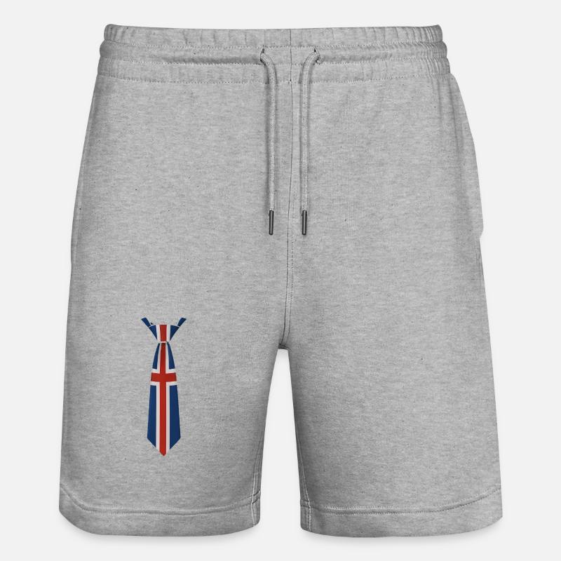 Conception de la cravate Union Jack - Short de jogging bio TRAINER Stanley/Stella unisexe - gris chiné