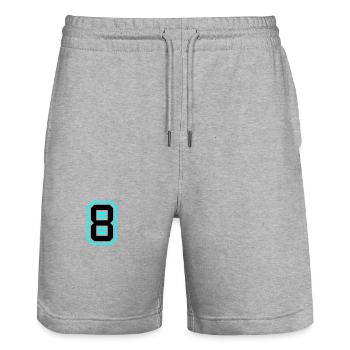 8 Zahl symbol - Stanley/Stella Unisex Bio Joggingshorts Trainer  - Grau meliert - Vorne - Nik (191cm) & Marisol (170cm)