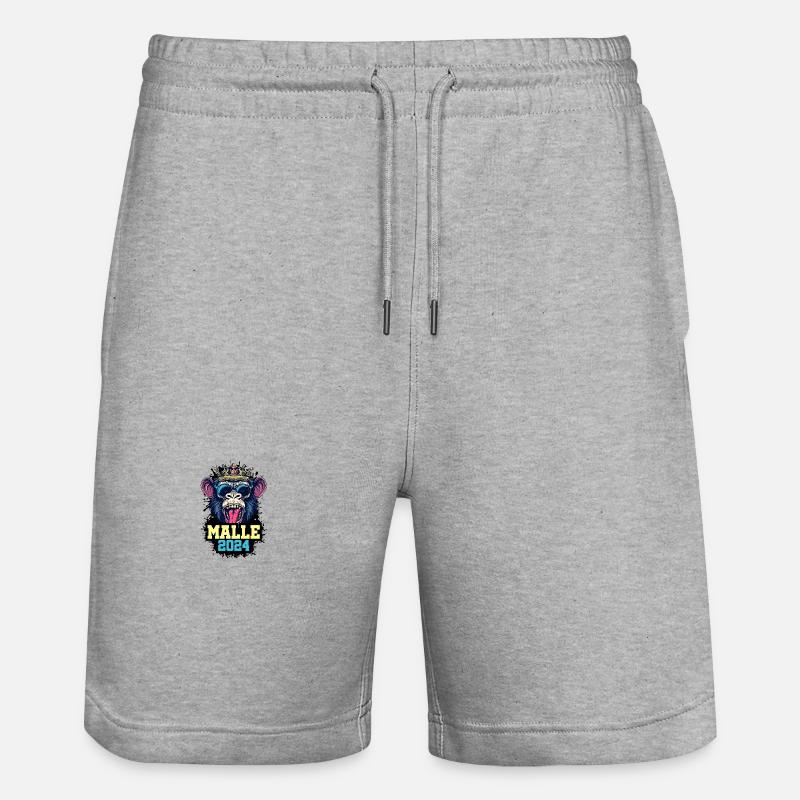 Malle 2024 Singe - Short de jogging bio TRAINER Stanley/Stella unisexe - gris chiné