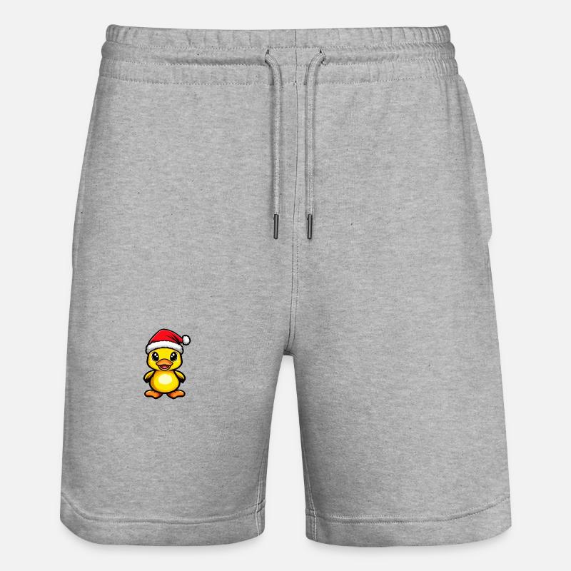 Canard Noël Mignon - Short de jogging bio TRAINER Stanley/Stella unisexe - gris chiné