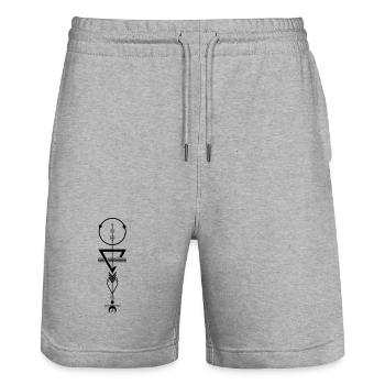 ARMONIE 3 - Stanley/Stella Unisex Bio Joggingshorts Trainer  - Grau meliert - Vorne - Nik (191cm) & Marisol (170cm)