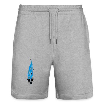 flammen - Stanley/Stella Unisex Bio Joggingshorts Trainer  - Grau meliert - Vorne - Nik (191cm) & Marisol (170cm)