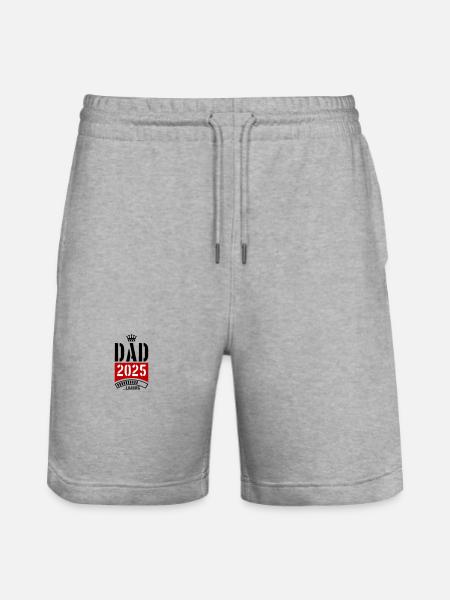 Dad 2025 Loading Papa - Stanley/Stella Trainer Unisex Organic Jogging Shorts - heather grey