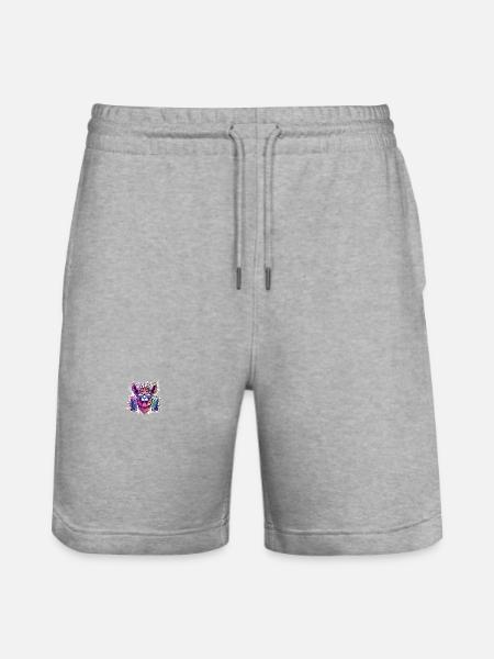 Alpaka Bier Lustig - Stanley/Stella Unisex Bio Joggingshorts Trainer  - Grau meliert