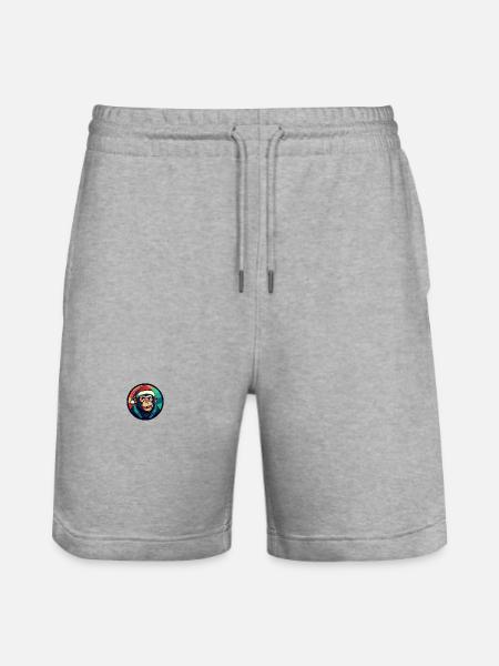 Monkey Christmas Christmas - Stanley/Stella Trainer Unisex Organic Jogging Shorts - heather grey