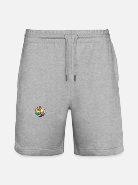 Dinosaur T-Rex Christmas Christmas - Stanley/Stella Trainer Unisex Organic Jogging Shorts - heather grey