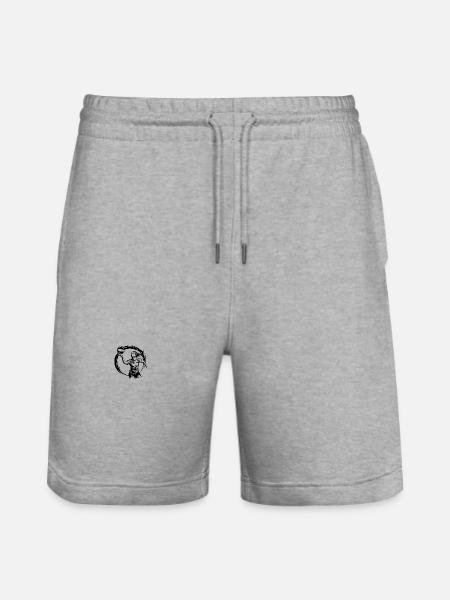 Volleyball Player Silhouette - Stanley/Stella Trainer Unisex Organic Jogging Shorts - heather grey