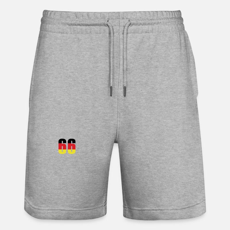 Maillot 66 Numéro Allemagne - Short de jogging bio TRAINER Stanley/Stella unisexe - gris chiné