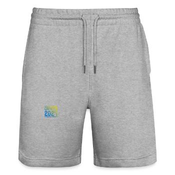 Croatia 2024 - Stanley/Stella Unisex Bio Joggingshorts Trainer  - Grau meliert - Vorne - Nik (191cm) & Marisol (170cm)