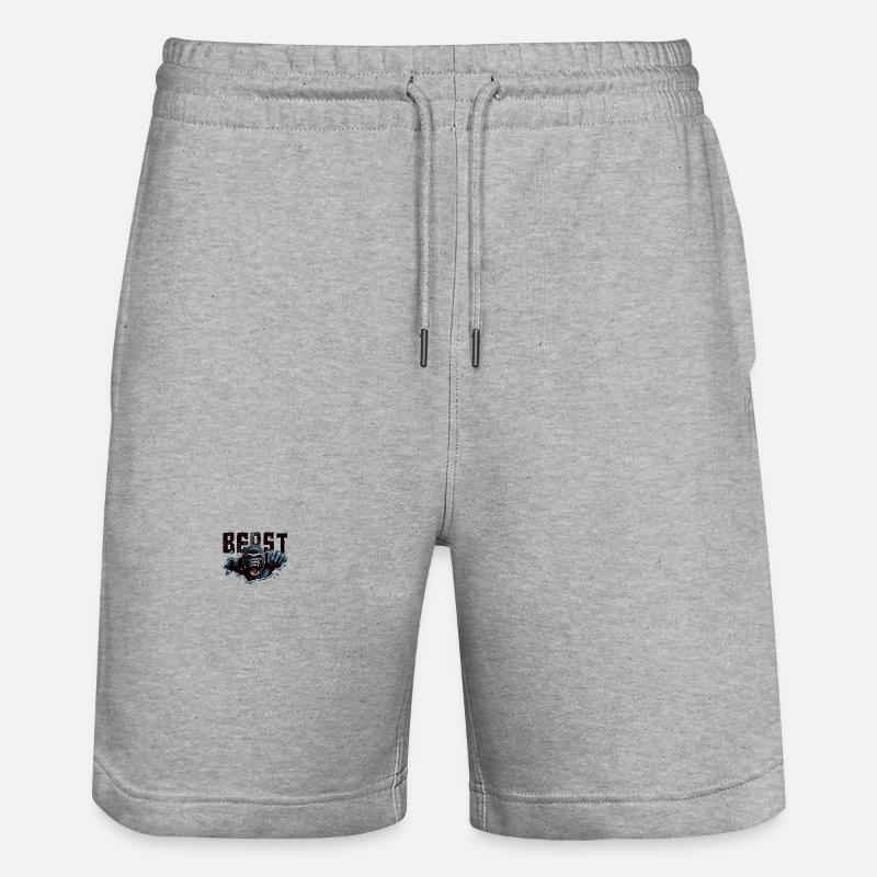 Bête gorille - Short de jogging bio TRAINER Stanley/Stella unisexe - gris chiné
