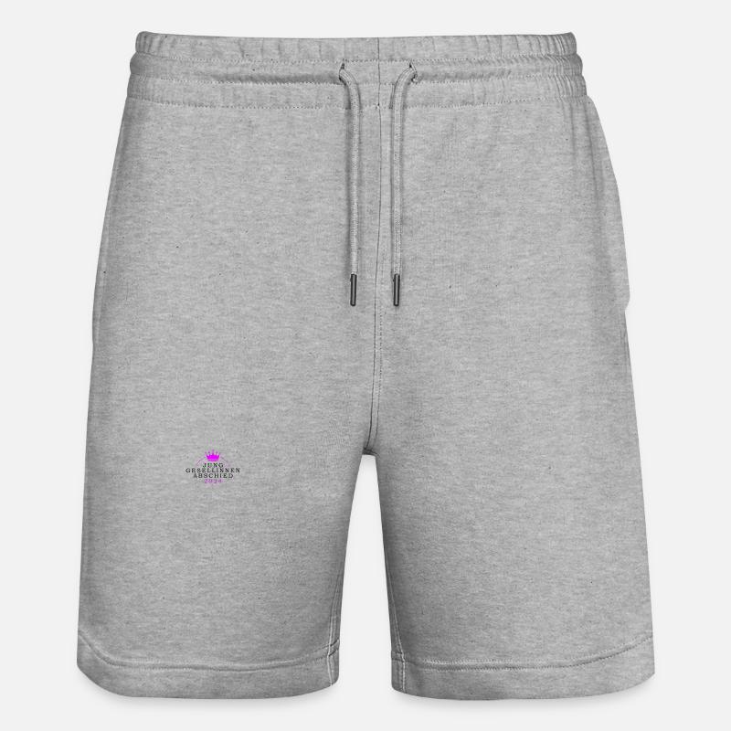 Junggesellinnenabschied 2024 Jga - Stanley/Stella Unisex Bio Joggingshorts Trainer  - Grau meliert