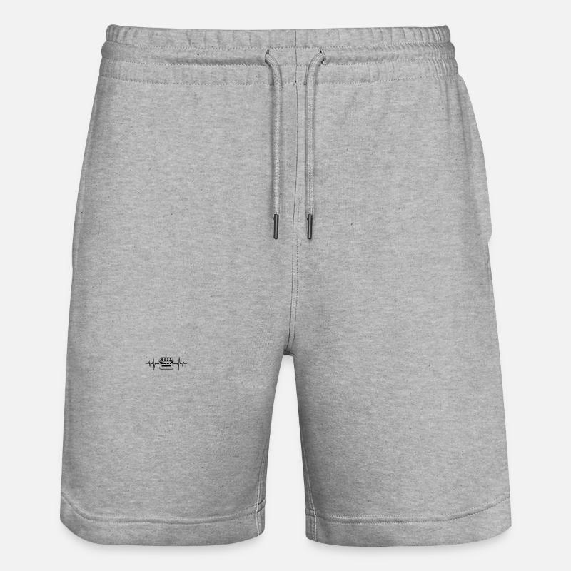 Beer Bottle Crate Pulse - Stanley/Stella Trainer Unisex Organic Jogging Shorts - heather grey