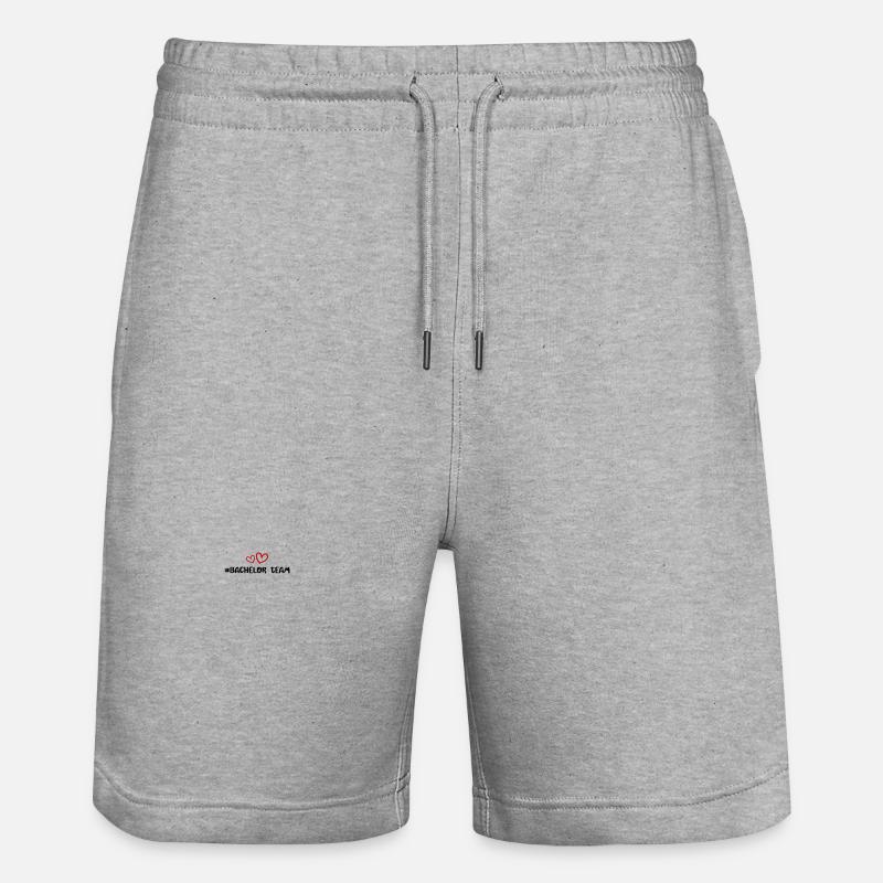 Bachelor Équipe Cœur - Short de jogging bio TRAINER Stanley/Stella unisexe - gris chiné