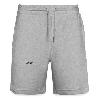 Cœur de membre - Short de jogging bio TRAINER Stanley/Stella unisexe - gris chiné - Devant - Nik (191cm) & Marisol (170cm)
