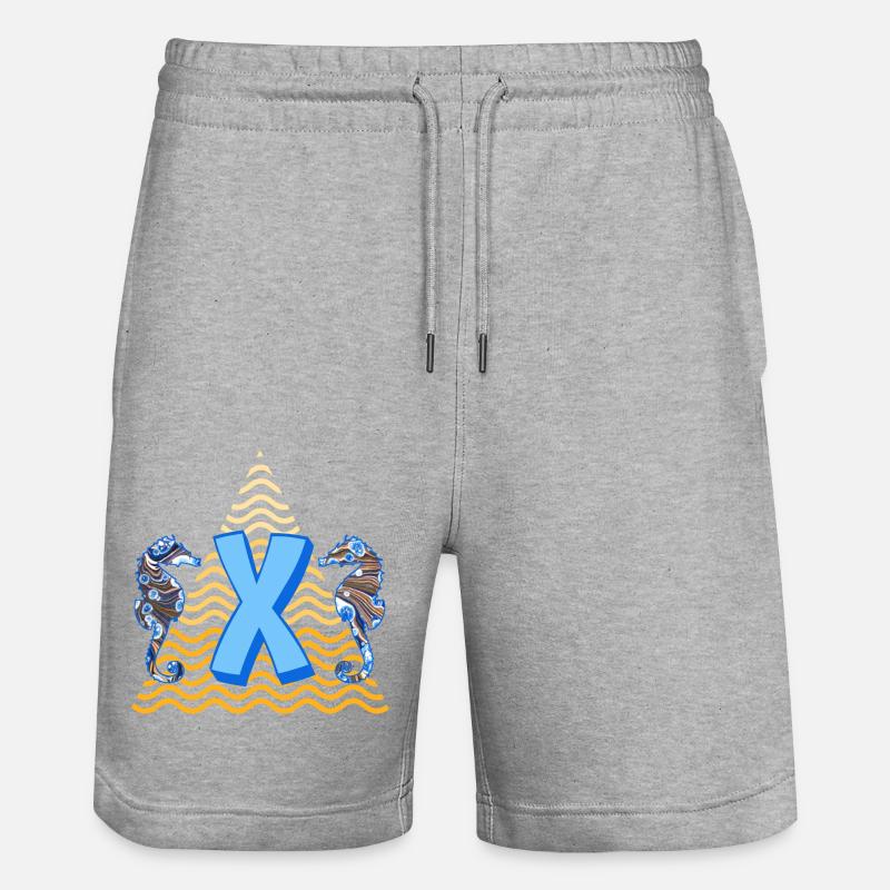 Hippocampe E 262 X - Short de jogging bio TRAINER Stanley/Stella unisexe - gris chiné
