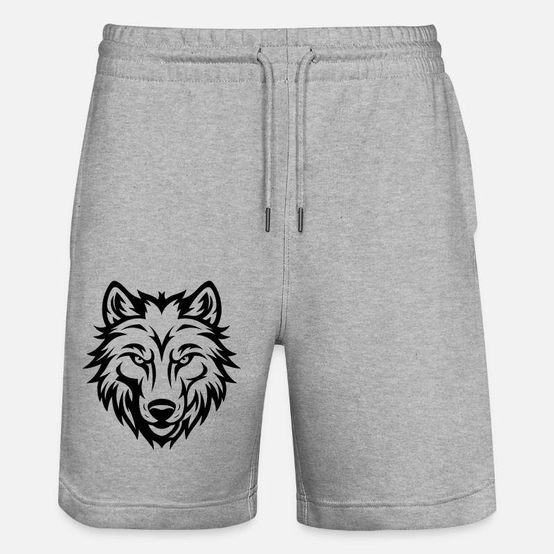 Tête de loup - Short de jogging bio TRAINER Stanley/Stella unisexe - gris chiné