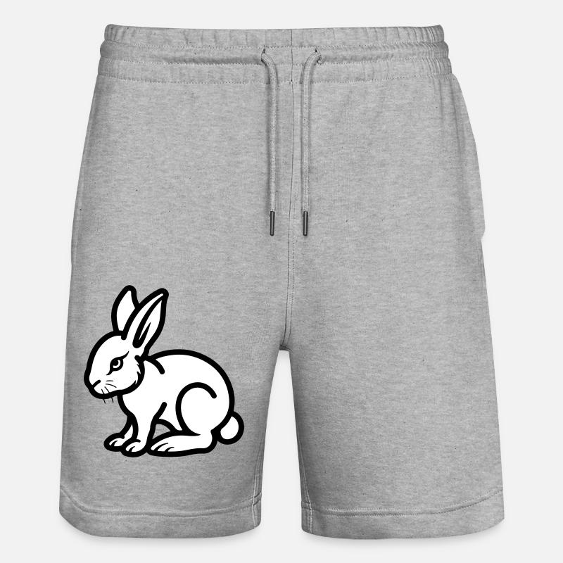 Bunny Easter - Stanley/Stella Trainer Unisex Organic Jogging Shorts - heather grey