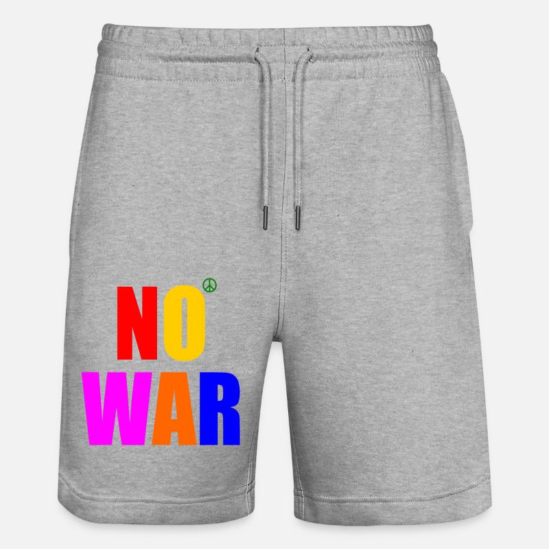 No war - Short de jogging bio TRAINER Stanley/Stella unisexe - gris chiné