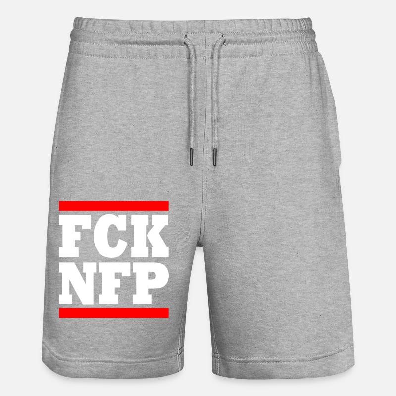 Fck nfp - Stanley/Stella Unisex Bio Joggingshorts Trainer  - Grau meliert