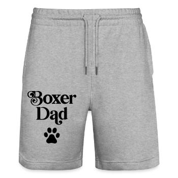 Boxer-Vater - Stanley/Stella Unisex Bio Joggingshorts Trainer  - Grau meliert - Vorne - Nik (191cm) & Marisol (170cm)
