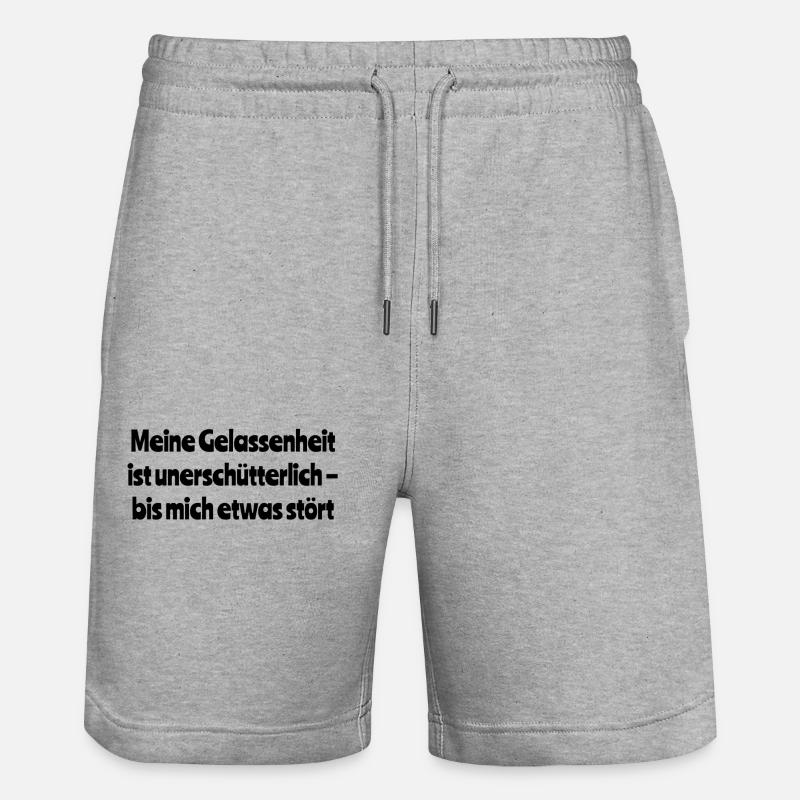 Selbstironische Sprüche - Stanley/Stella Unisex Bio Joggingshorts Trainer  - Grau meliert