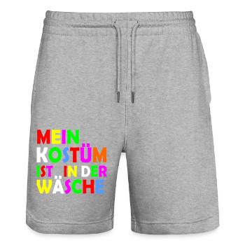 mein kostüm ist in der wäsche - Stanley/Stella Unisex Bio Joggingshorts Trainer  - Grau meliert - Vorne - Nik (191cm) & Marisol (170cm)