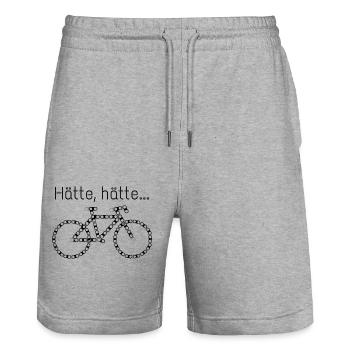 Fahrrad - Stanley/Stella Unisex Bio Joggingshorts Trainer  - Grau meliert - Vorne - Nik (191cm) & Marisol (170cm)