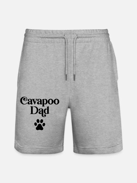 Cavapoo Dad - Stanley/Stella Trainer Unisex Organic Jogging Shorts - heather grey