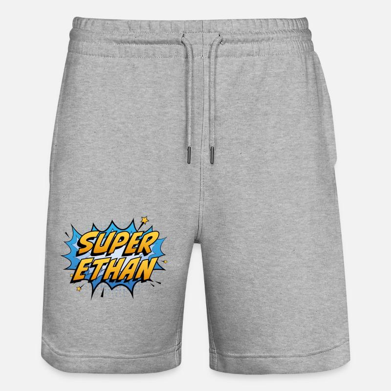 Super Ethan - Stanley/Stella Unisex Bio Joggingshorts Trainer  - Grau meliert