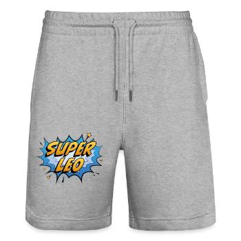 Super Löwe - Stanley/Stella Unisex Bio Joggingshorts Trainer  - Grau meliert - Vorne - Nik (191cm) & Marisol (170cm)